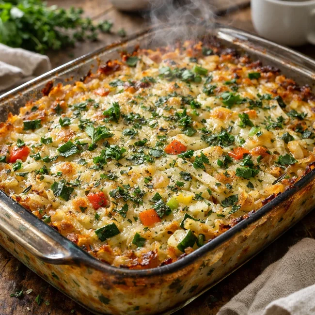 Garden Herb Hash Brown Casserole