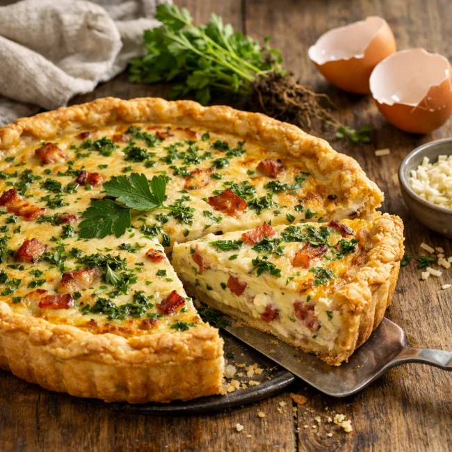 Garden Herb Quiche Lorraine
