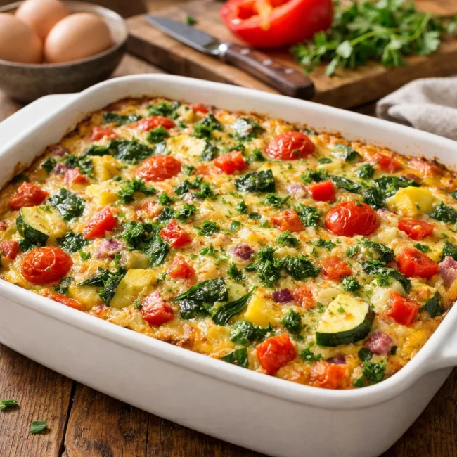 Garden Vegetable Egg Casserole