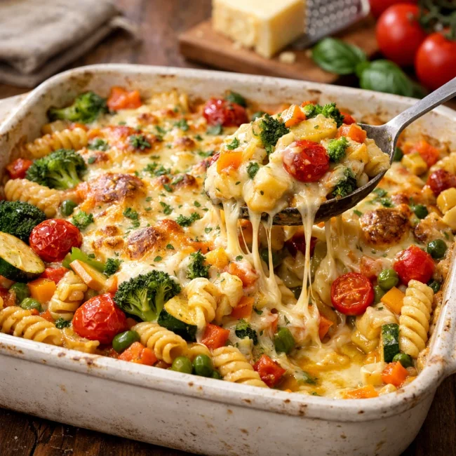 Garden Vegetables Pasta Casserole