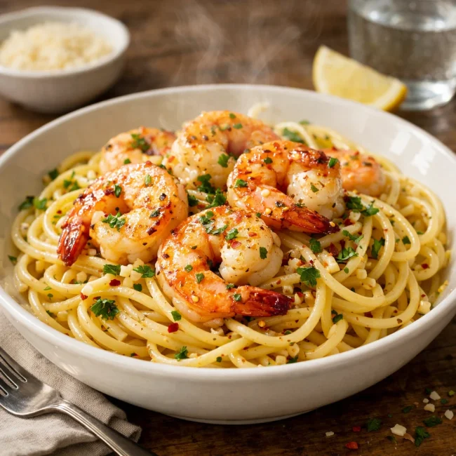 Garlic Butter Shrimp Pasta Delight