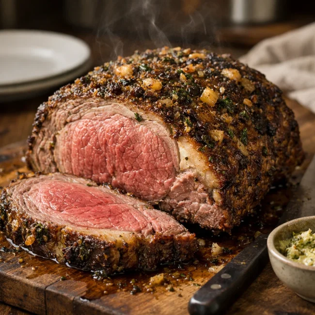 Garlic Herb Butter Prime Rib
