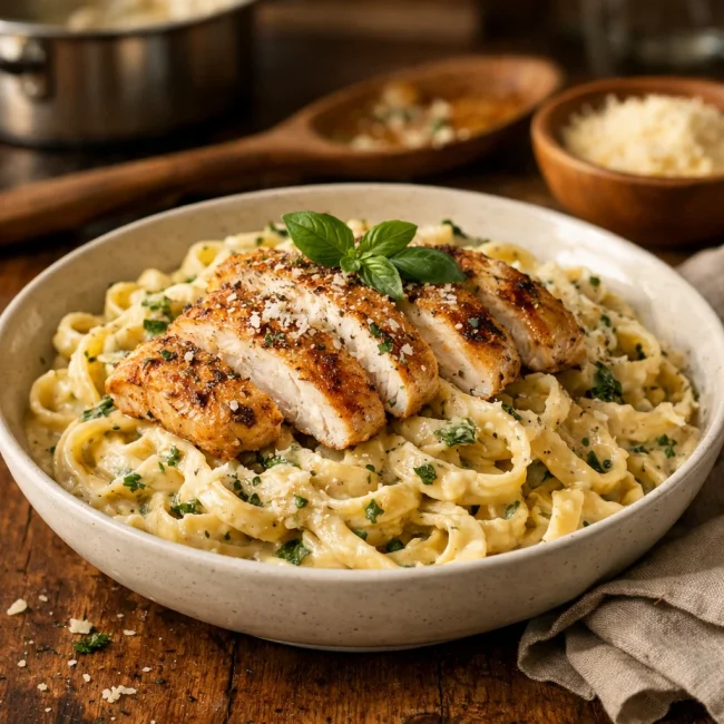 Garlic Herb Chicken Alfredo