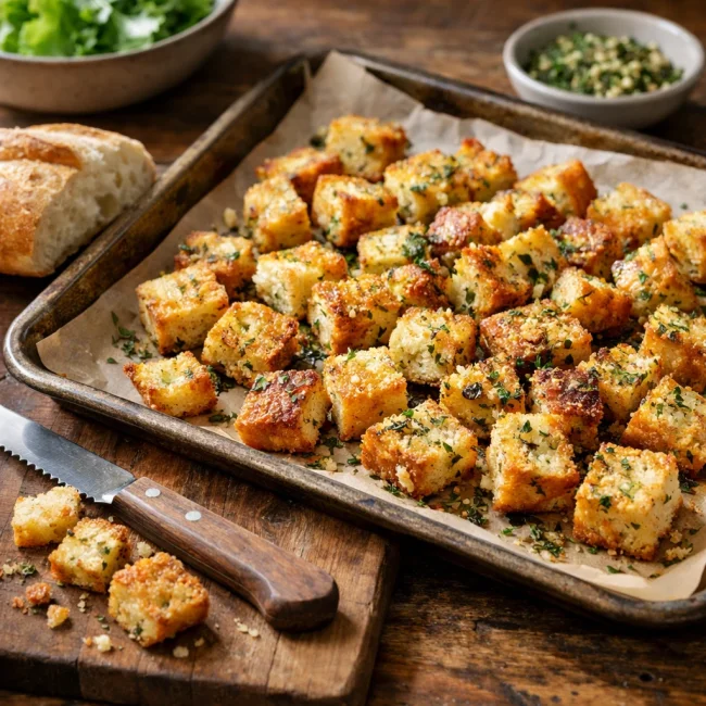 Garlic Herb Croutons