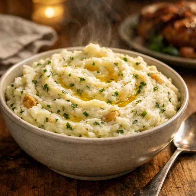 Garlic Herb Mashed Potatoes