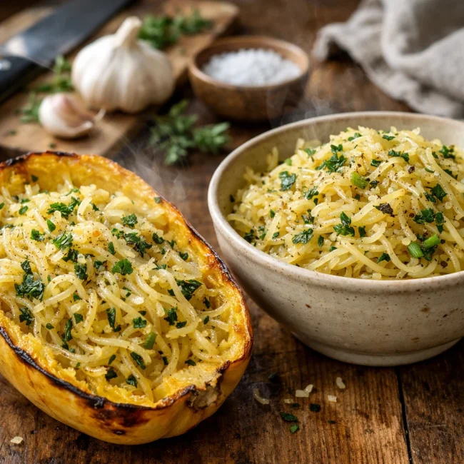 Garlic Herb Spaghetti Squash