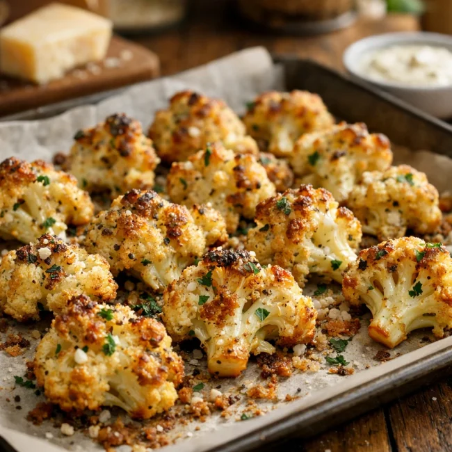 Garlic-Parmesan Cauliflower Bites