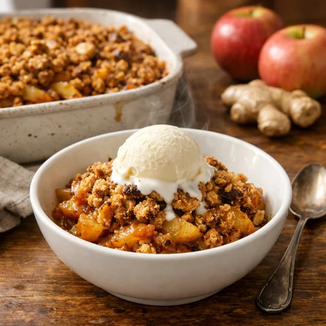 Ginger Apple Crisp Delight