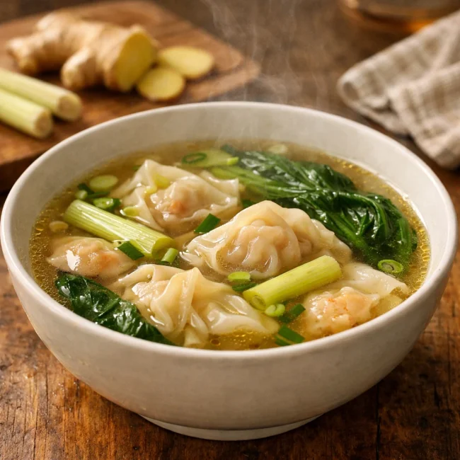 Ginger Lemongrass Wonton Soup