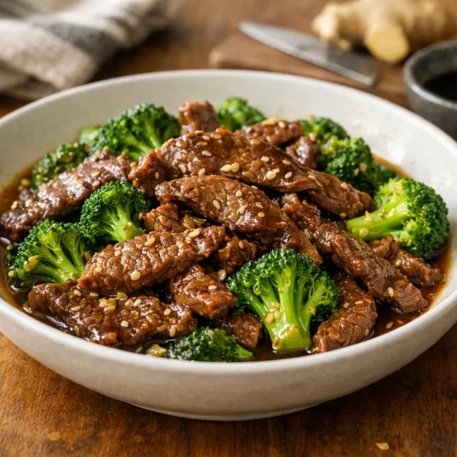 Ginger-Soy Beef with Broccoli