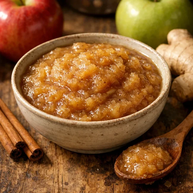 Ginger Spiced Homemade Applesauce