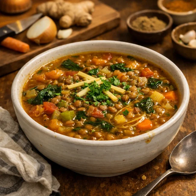 Ginger-Spiced Lentil Soup