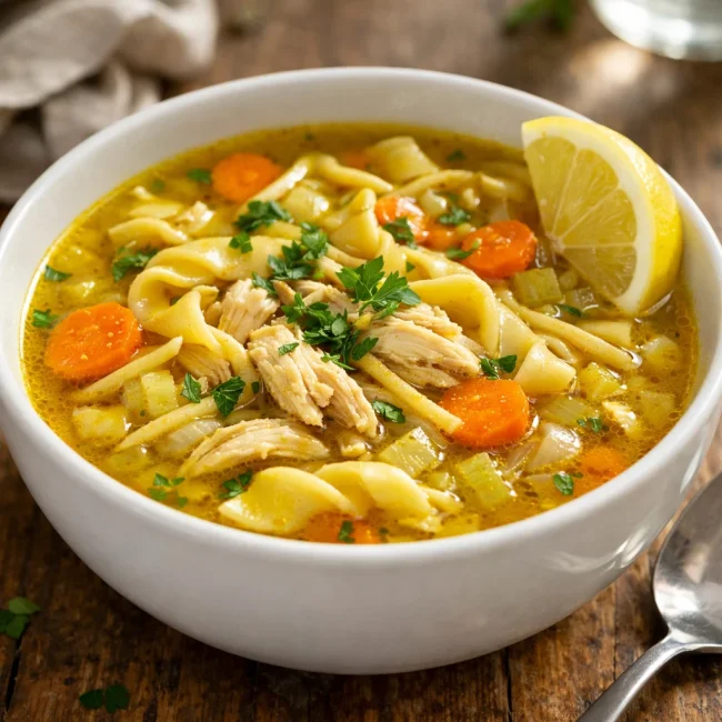 Ginger Turmeric Chicken Noodle Soup