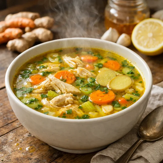 Ginger Turmeric Chicken Soup