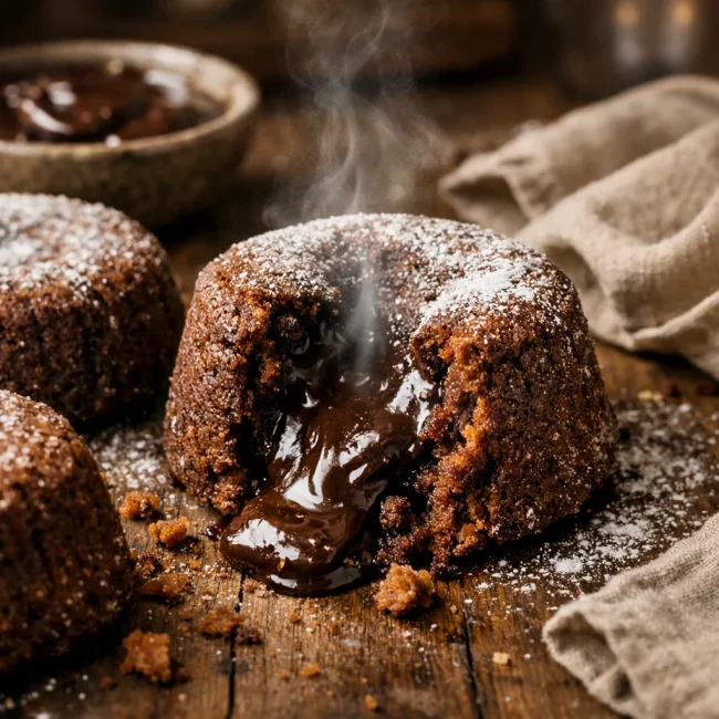 Gingerbread Molten Lava Cakes