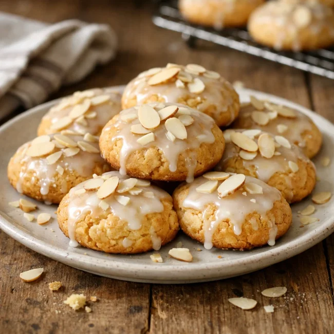 Glazed Almond Cookies