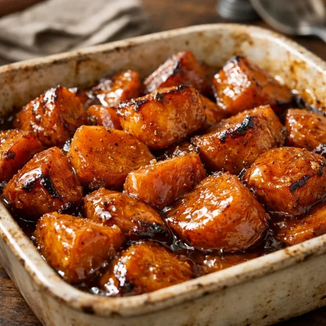 Glazed Caramel Sweet Potatoes