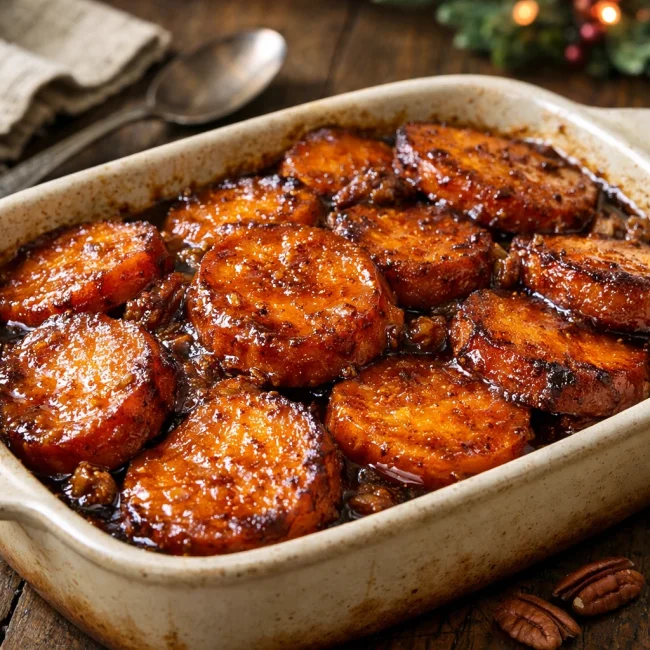 Glazed Harvest Sweet Potato Bake