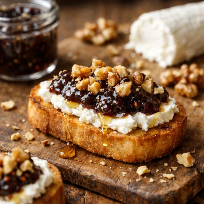 Goat Cheese and Fig Crostini