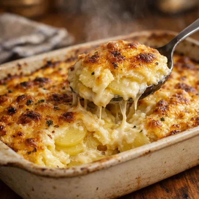 Golden Baked Cheese Potatoes