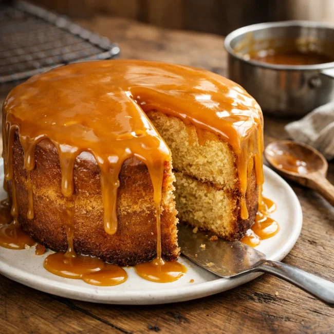 Golden Caramel Delight Cake