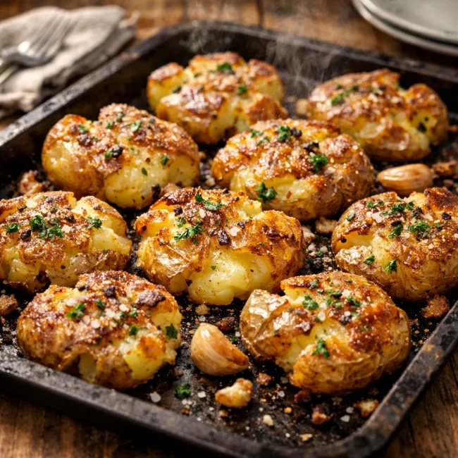 Golden Crushed Potatoes