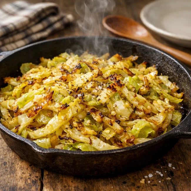 Golden Fried Cabbage Delight