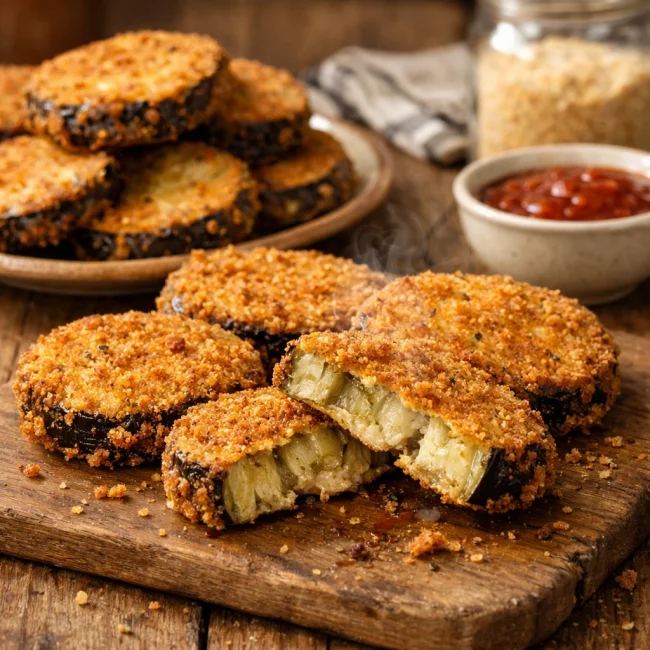 Golden Fried Eggplant Delight