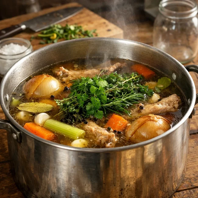 Golden Herb Chicken Stock