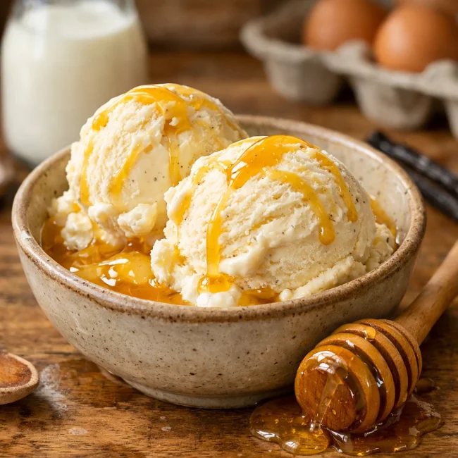 Golden Honey Vanilla Ice Cream