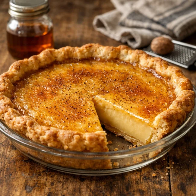 Golden Maple Custard Pie