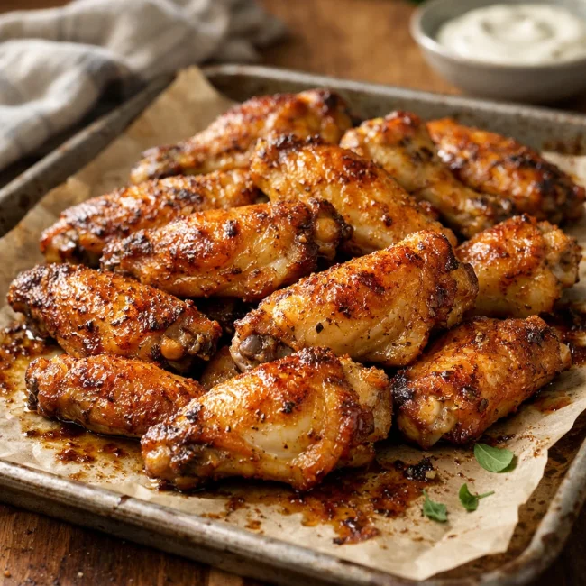 Golden Oven-Roasted Chicken Wings