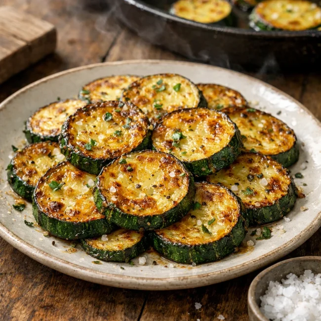 Golden Pan-Fried Zucchini