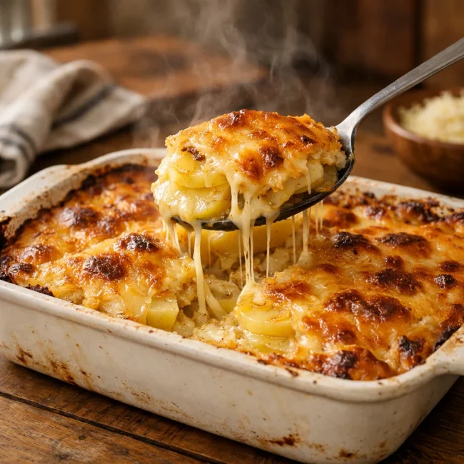 Golden Potato Cheese Casserole
