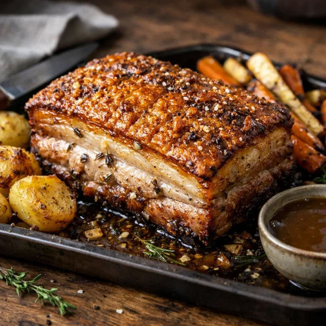 Golden Roast Pork Belly