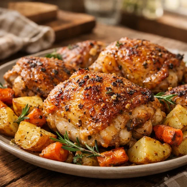 Golden Roasted Chicken Thighs