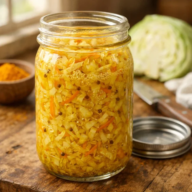 Golden Turmeric Sauerkraut