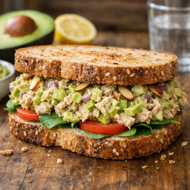 Gourmet Avocado Tuna Salad Sandwich