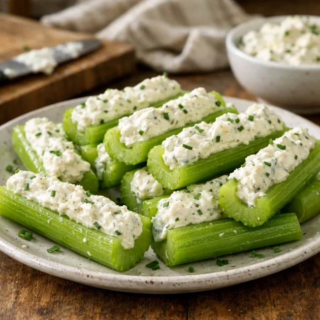 Gourmet Cream Cheese Stuffed Celery
