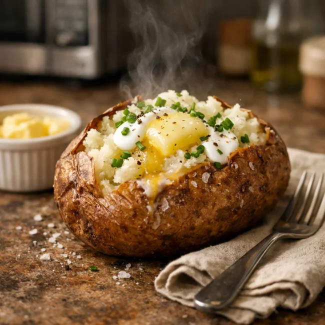 Gourmet Microwave Baked Potato