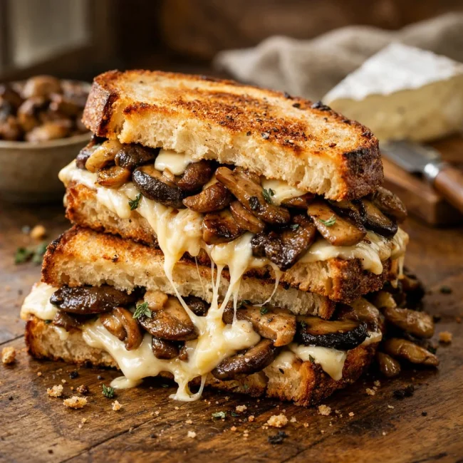 Gourmet Mushroom & Brie Sandwich