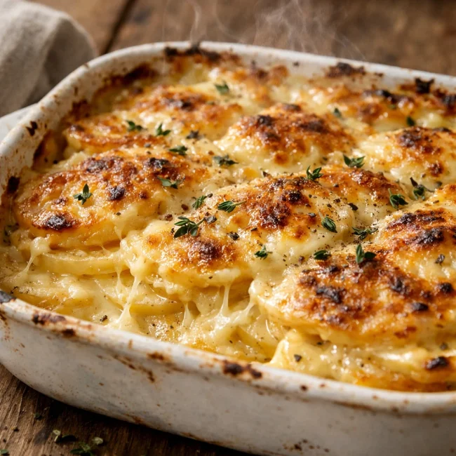Gourmet Scalloped Potatoes with Gruyère and Thyme