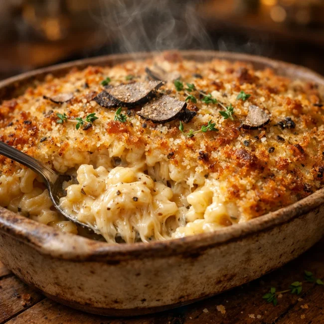 Gourmet Truffle Baked Mac and Cheese