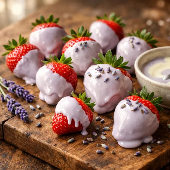 Gourmet White Chocolate Lavender Strawberries