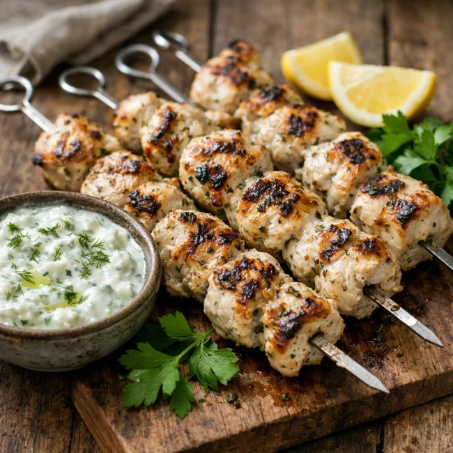 Greek Yogurt Chicken Skewers