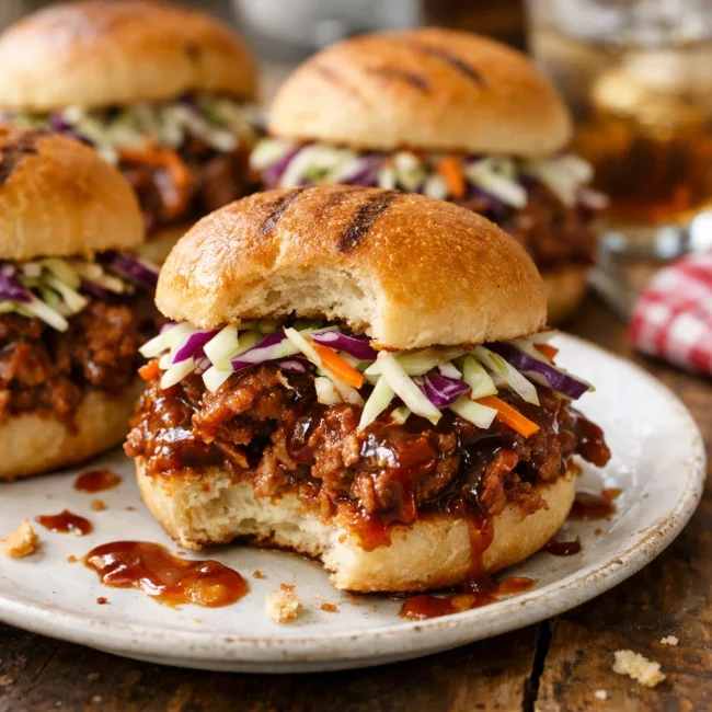 Grilled BBQ Pulled Pork Sliders