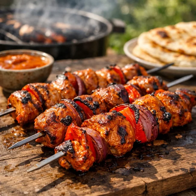 Grilled Chicken Tikka Masala Skewers