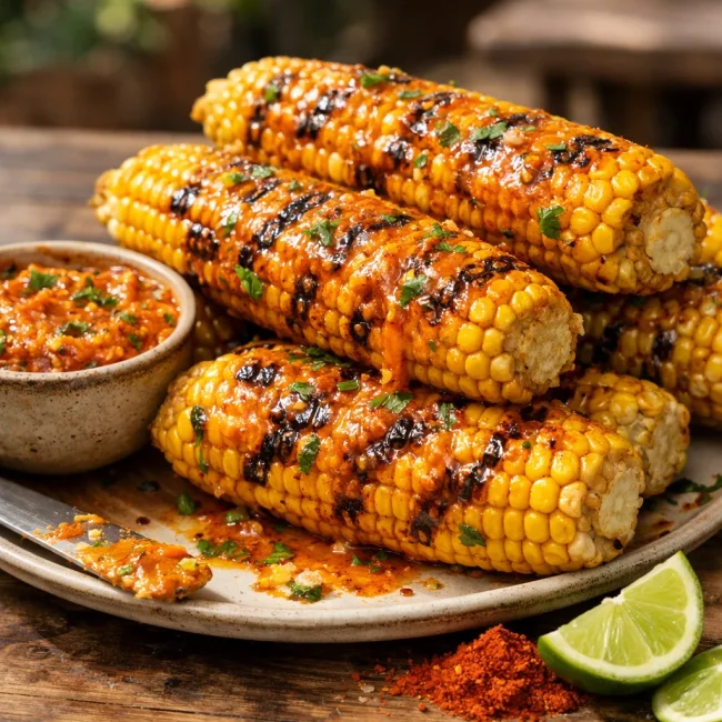 Grilled Corn with Chili Lime Butter