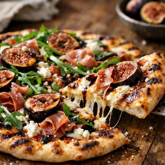 Grilled Fig and Prosciutto Pizza