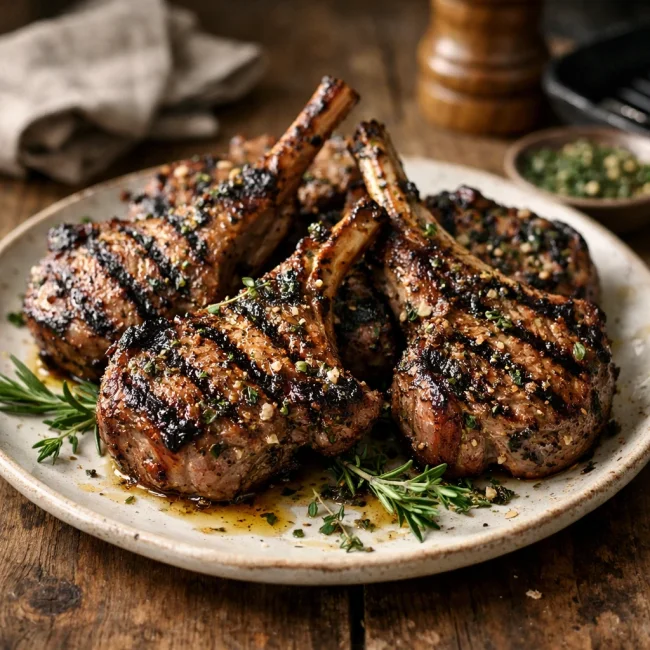 Grilled Herb-Infused Lamb Chops